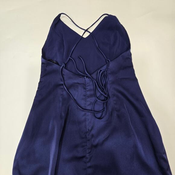 Superdown Frida Side Slit Dress in Navy - Picture 8 of 12